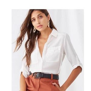 NEW!! SEMI-SHEER COLLAR SHIRT SIZE L